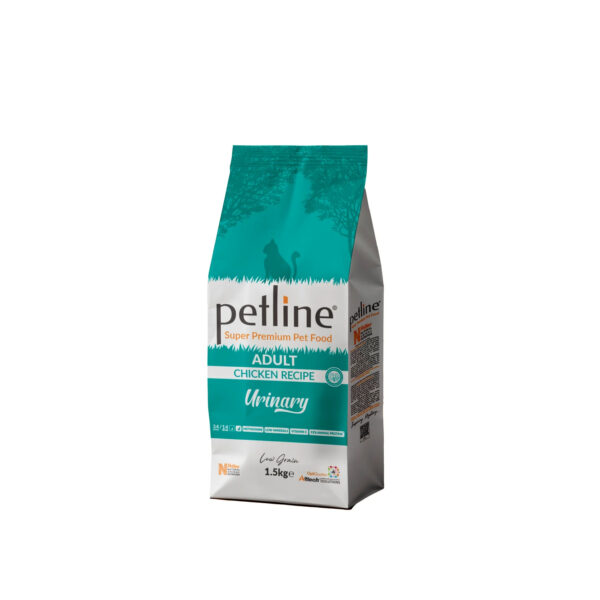 PETLINE SUPER PREMIUM ADULT URINARY CAT FOOD CHICKEN 1.5kg